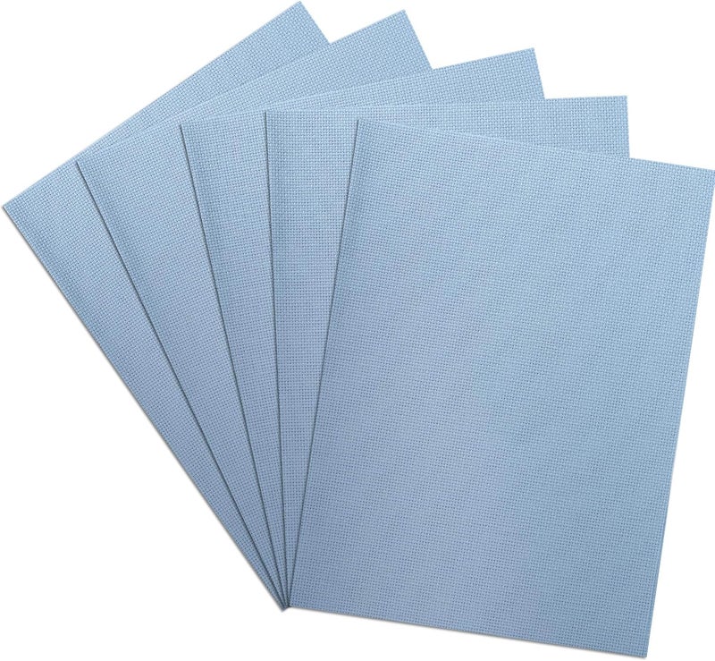 Donmon Aida Cloth 14 Count Cross Stitch Fabric,12×18inch,5Pcs (Sky Blue) - Image 1